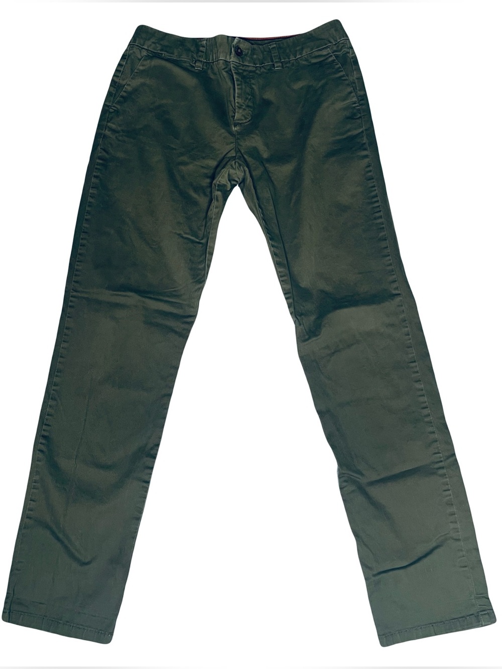 Tommy Hilfiger Chino Pants Olive Green Straight Leg Preppy Quiet Luxury Heritage